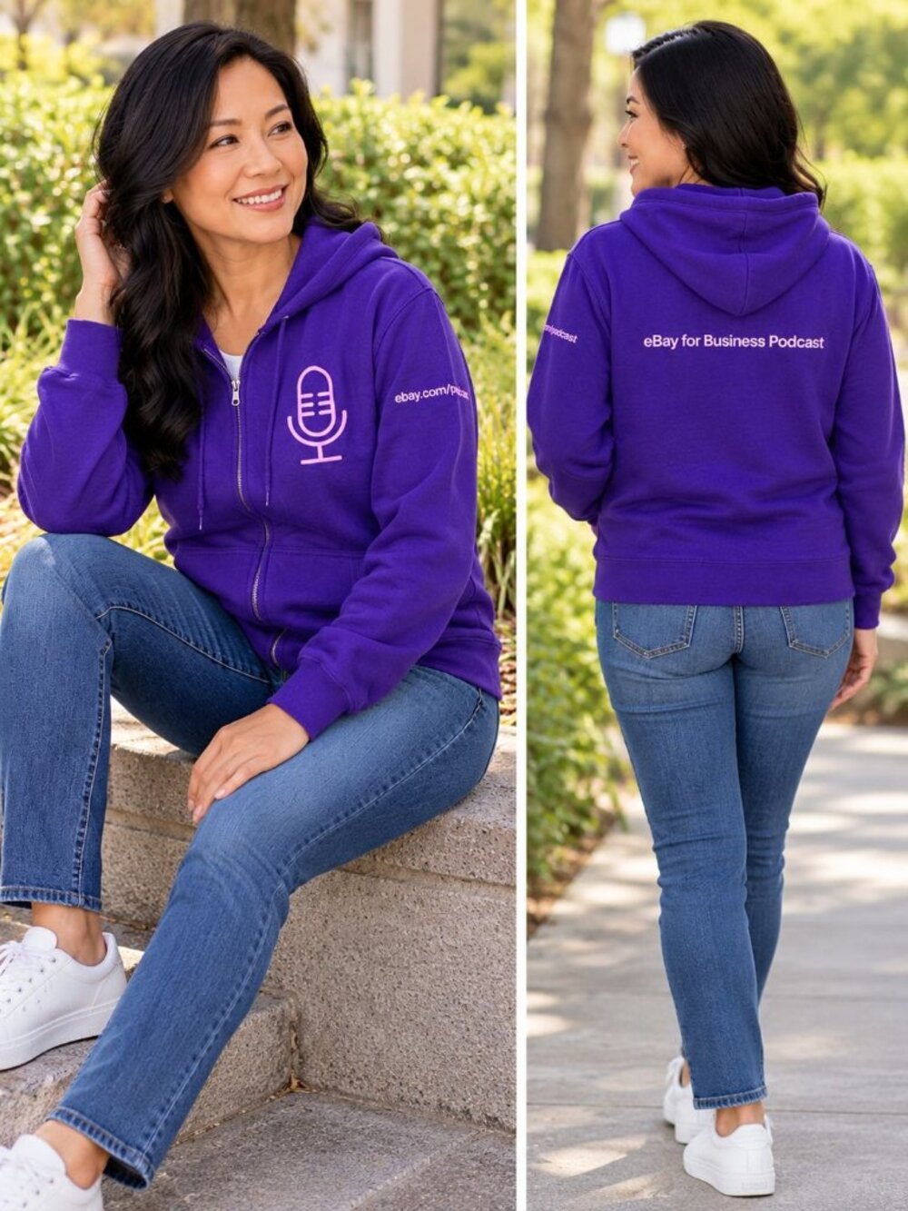 Gildan Heavy Blend Ebay For Business Podcast Purple Hoodie Ebayana Size Medium
